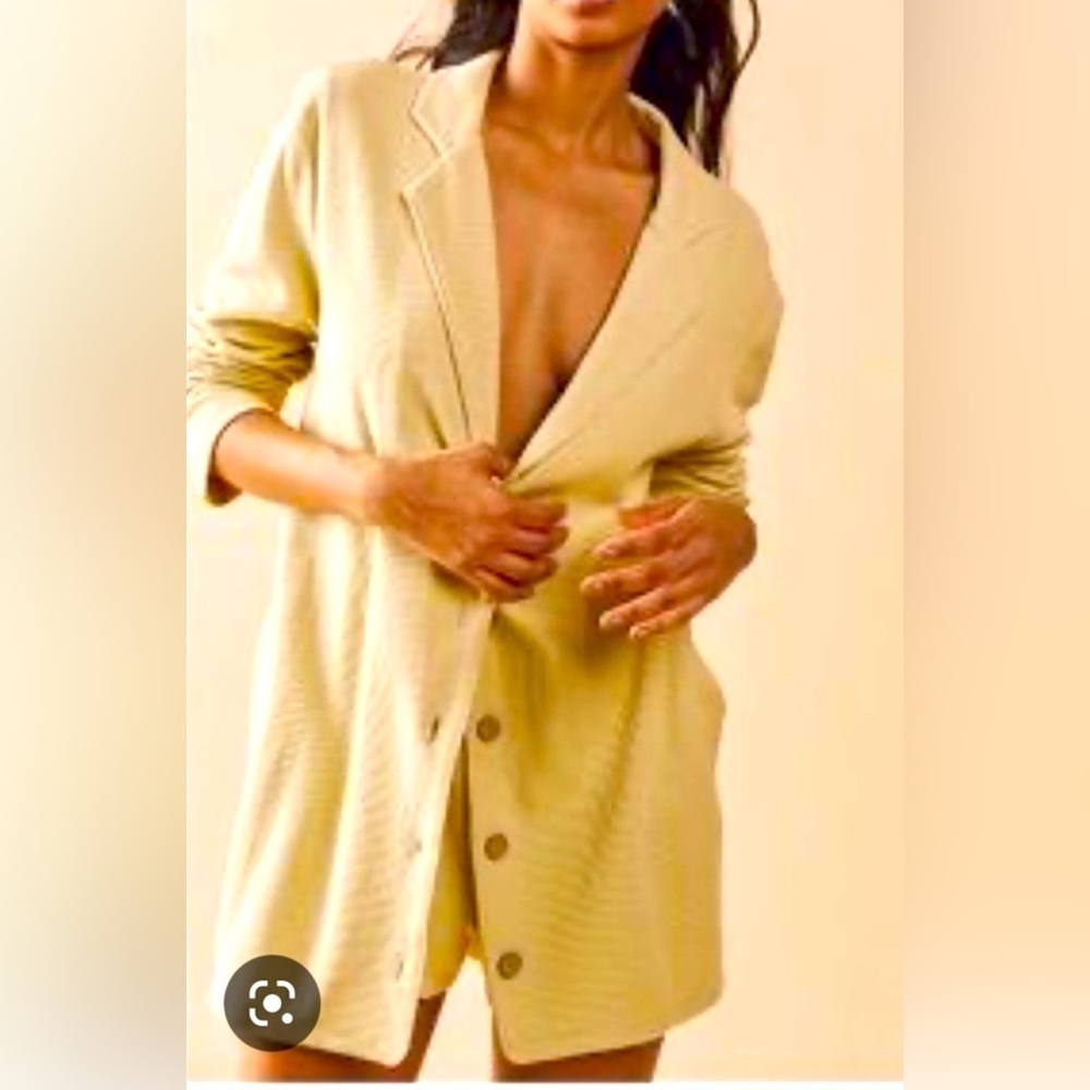 NWT Free People Beach Lizzie Romper Blazer Button Up‎ Size Medium